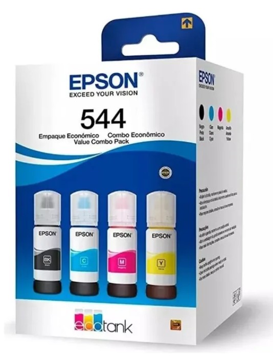 kit refil epson 544 preto amarelo ciano magenta tinta 4 cores