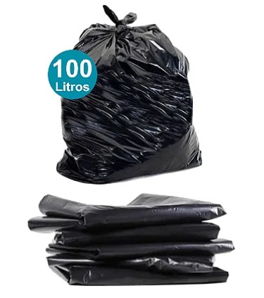Saco para lixo 100 lts preto c/100