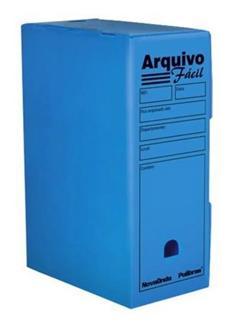 Caixa Box Azul Polibrás Ofício