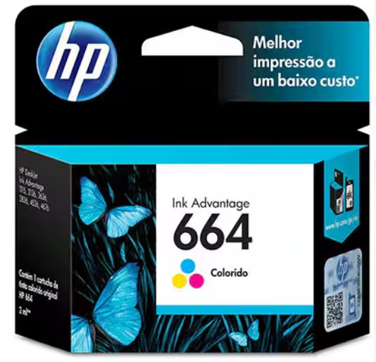 Cartucho HP Tinta 664a Color