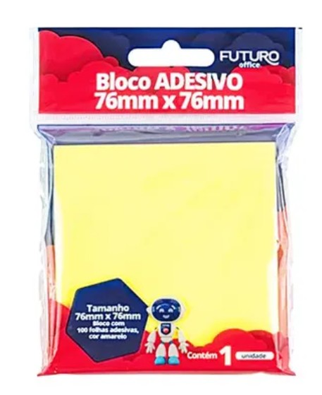 Bloco adesivo 76×76 mm