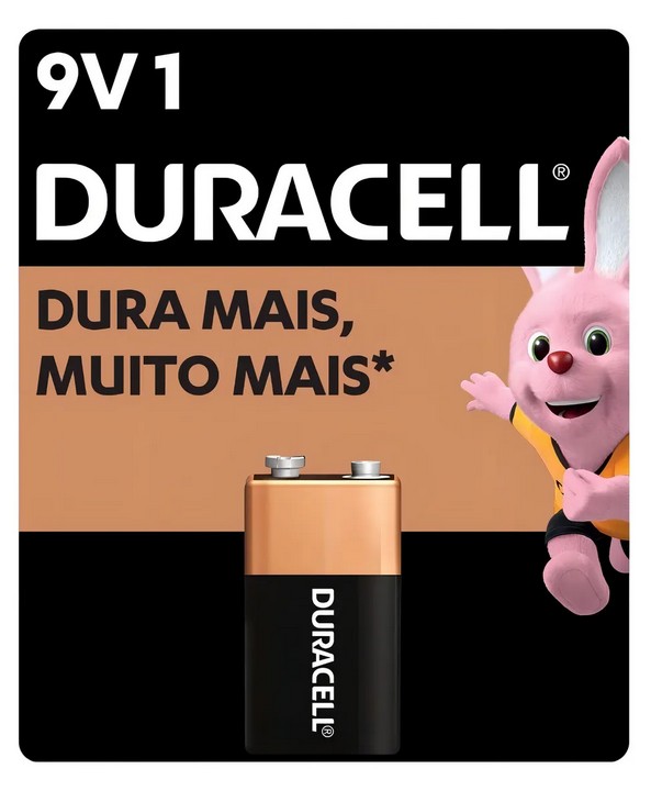 Bateria 9V Alcalina Duracell
