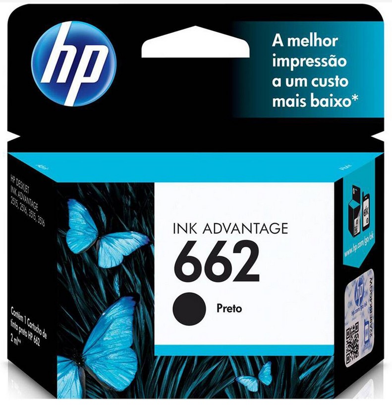 Cartucho HP 662a Preto