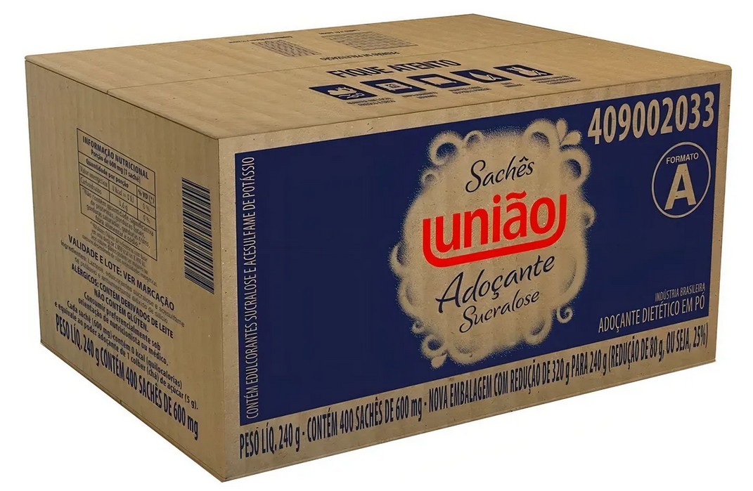Adoçante Sachê Sucarose União Premium 5gr C/ 400 Unds